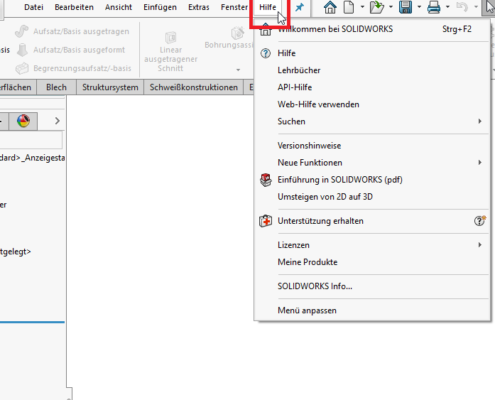 SOLIDWORKS 2020 SP3 UI